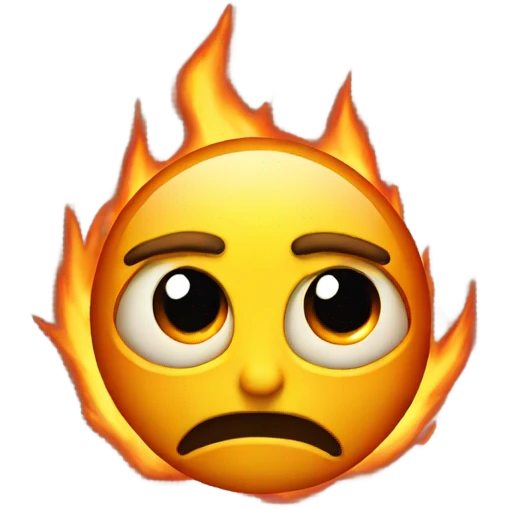 emoji with fire in the eyes emoji