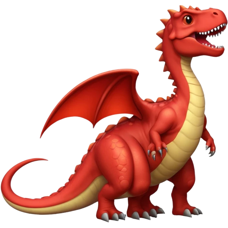 Dinosaur/dragon single scale that is red with the lining being black. emoji