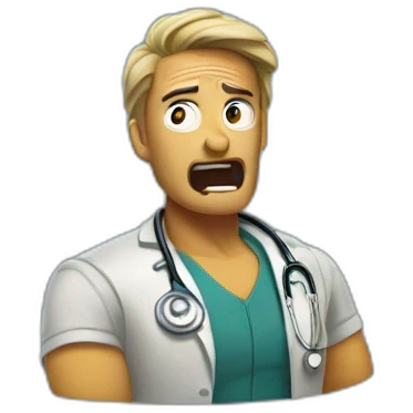 The Frightened Doc of back to the futur emoji
