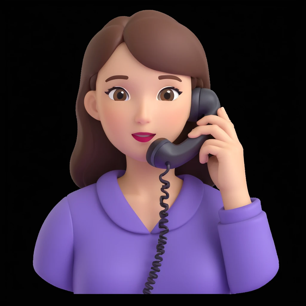 girl talking on phone bedroom background, close up pose emoji