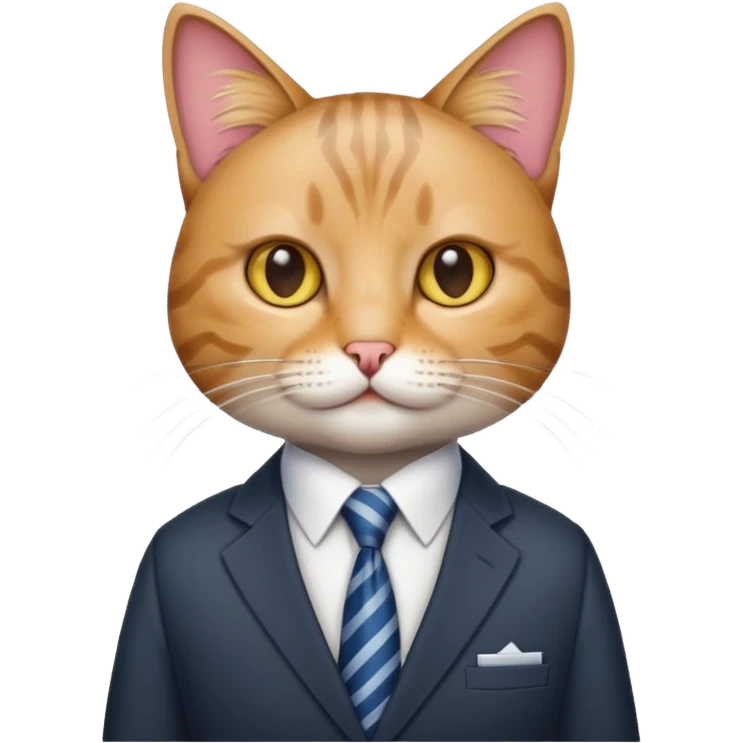 Cat in a business suit  emoji