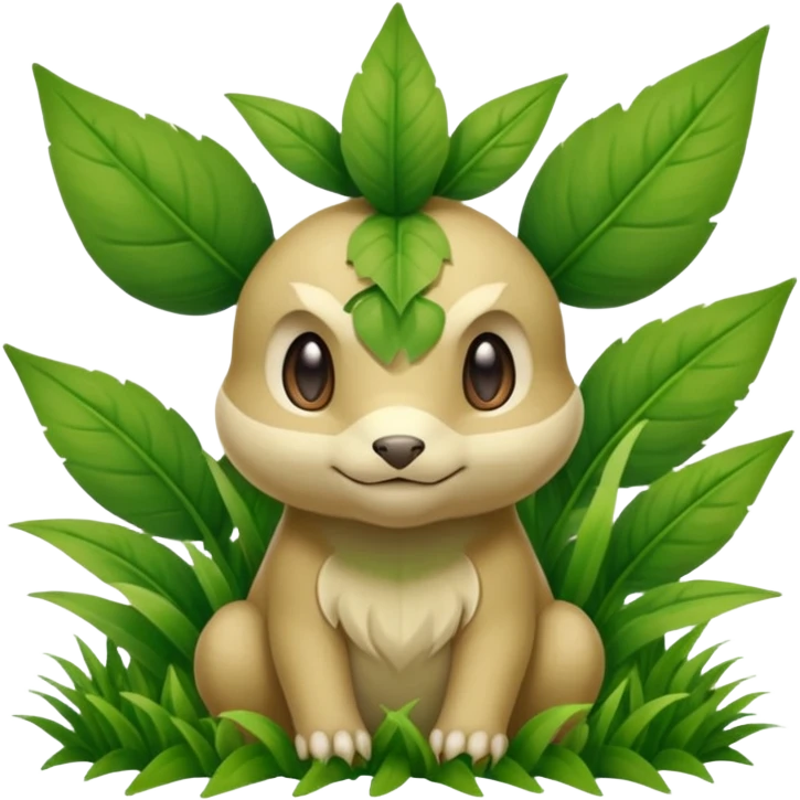 Pokemon red and green legendary grass type emoji