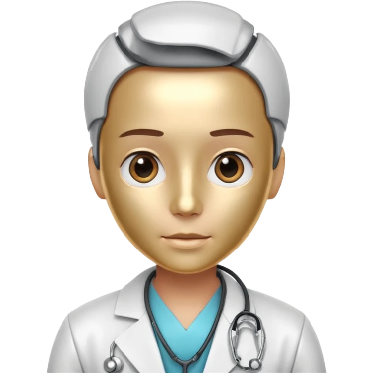 medical robot wearing a white coat and a stethoscope emoji