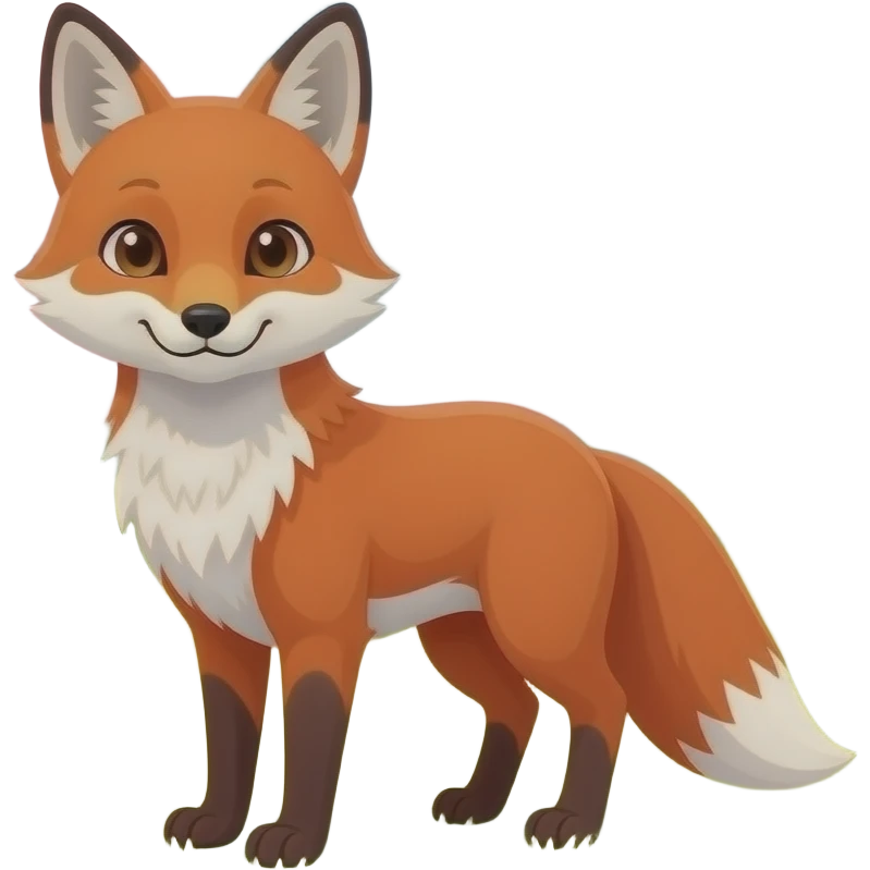 red and white japanese fox in a lush sakura forest emoji