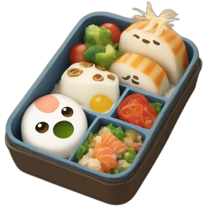 bento box on the theme of chihiro emoji
