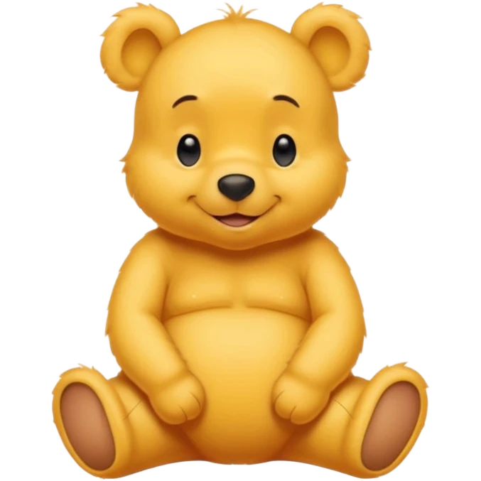 a cute sitting whinne the pooh emoji