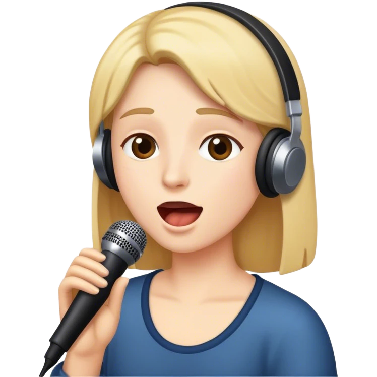 person singing emoji