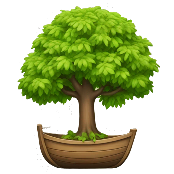Tree to boat emoji