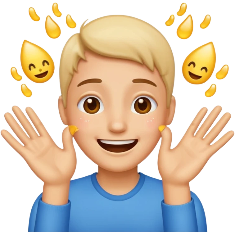 super happy tears excited hopeful hands emoji emoji