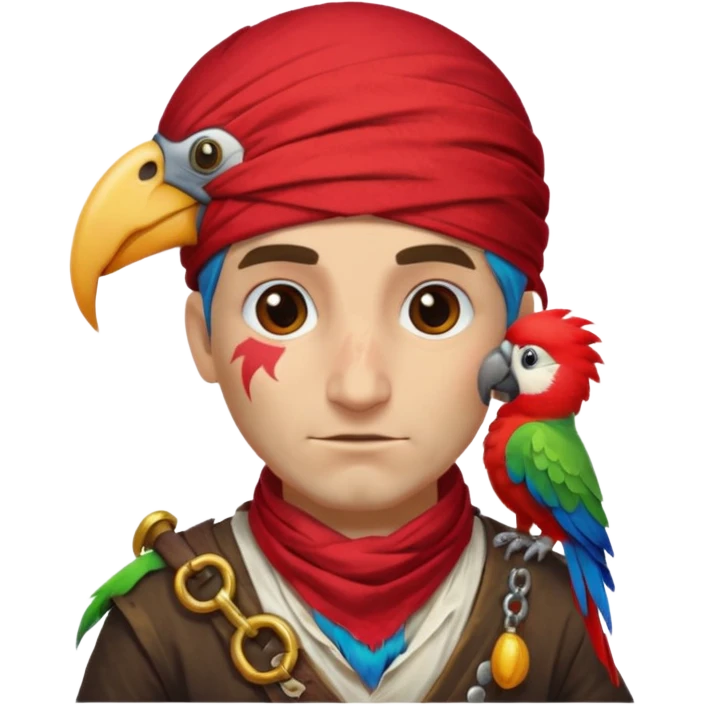 pirate and parrot emoji