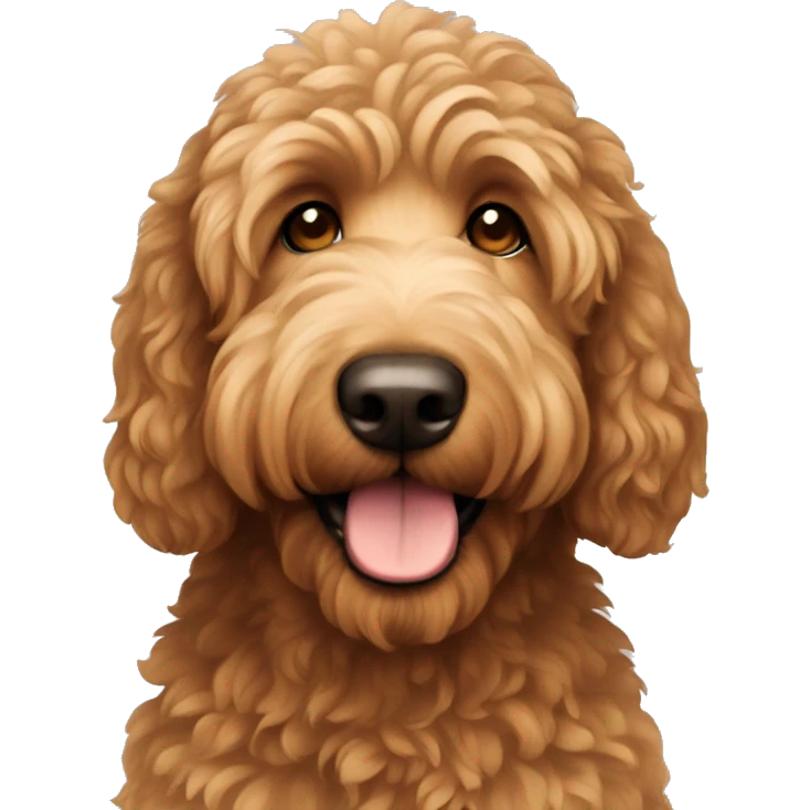 Brown golden doodle emoji