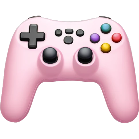 light pink game controller very cute emoji