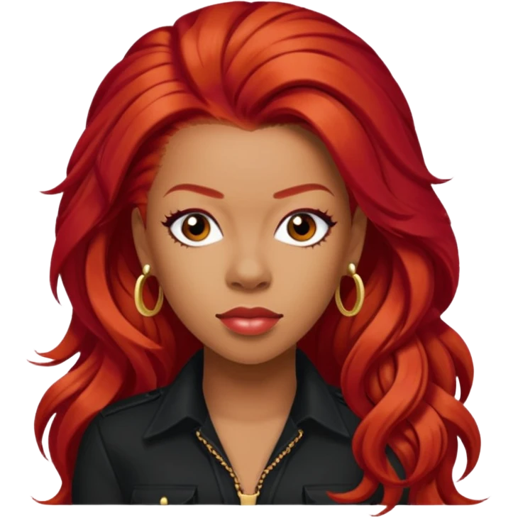 Keyshia Cole with long red hair emoji