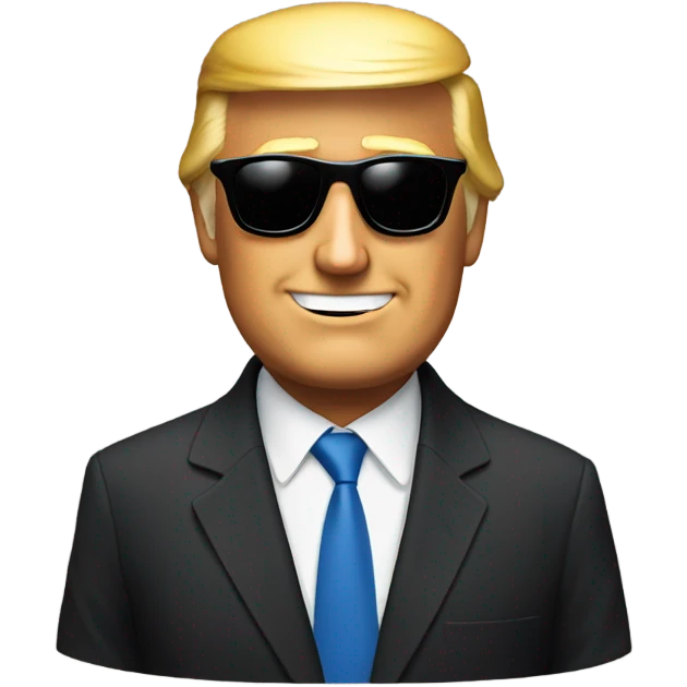 Trump with a sunglasses emoji