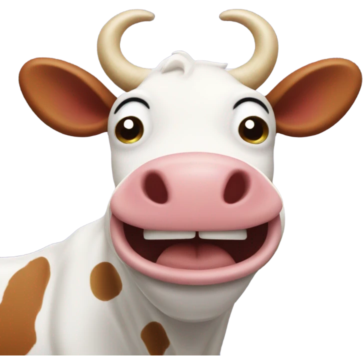 Laughing cow with horns  emoji