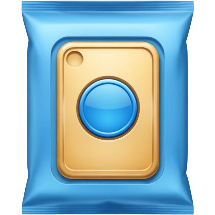 blue pacaged chip without writing emoji