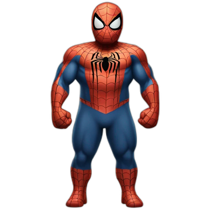 Heavyset lazy Spider-Man emoji