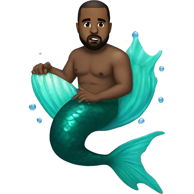 kanye west as a mermaid emoji