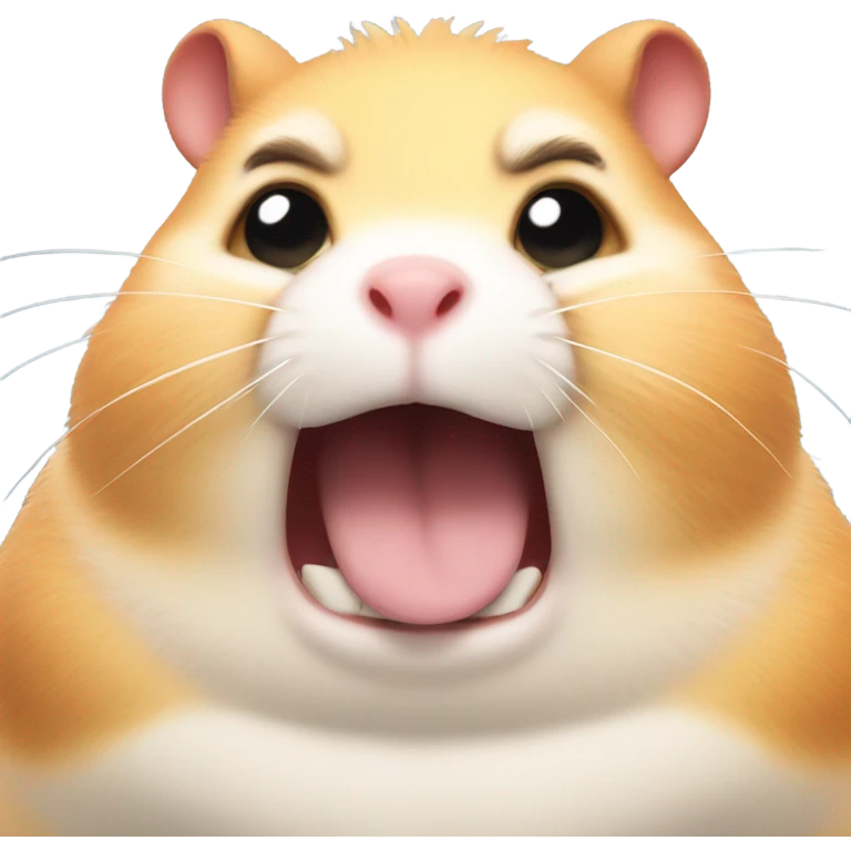 Chubby angry hamster emoji