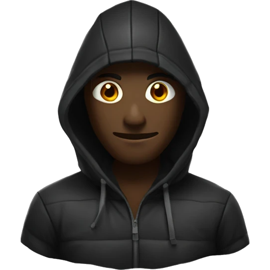Homme Noire avec une cagoule nocta emoji