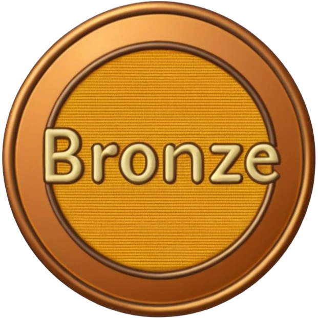 An embroidered patch with the word "BRONZE" on it emoji