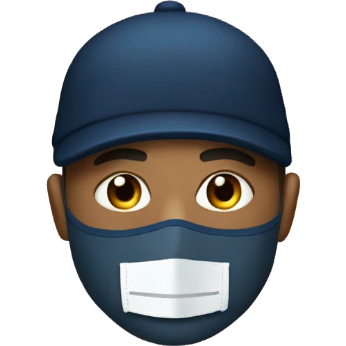 MBappe with a nose protecting mask emoji