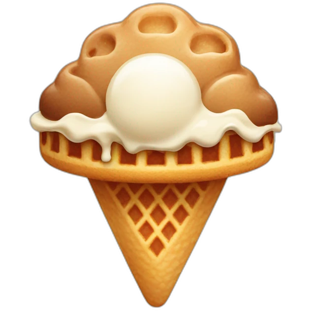 Ice cream waffle  emoji