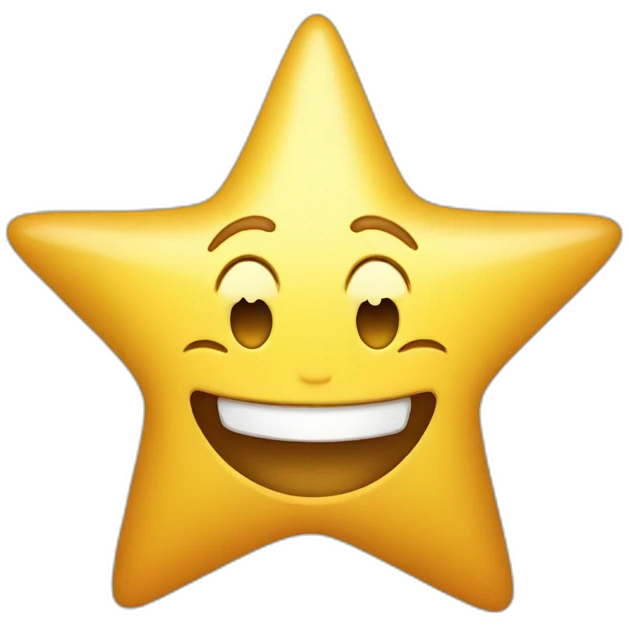 joyous widely smiling star emoji
