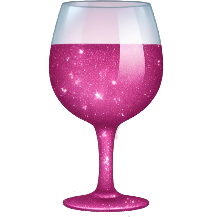 pink sparkly wine glass emoji