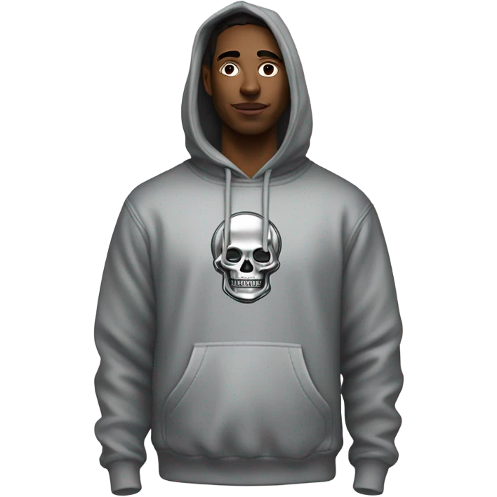 Nonchalant person (chrome hearts hoodie) emoji