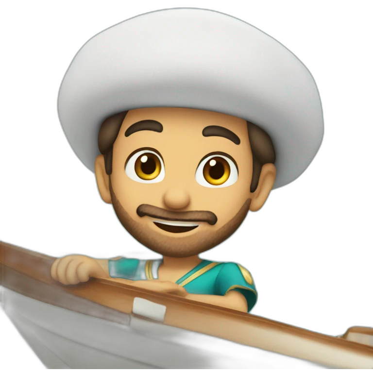 prince ali on a speedboat emoji
