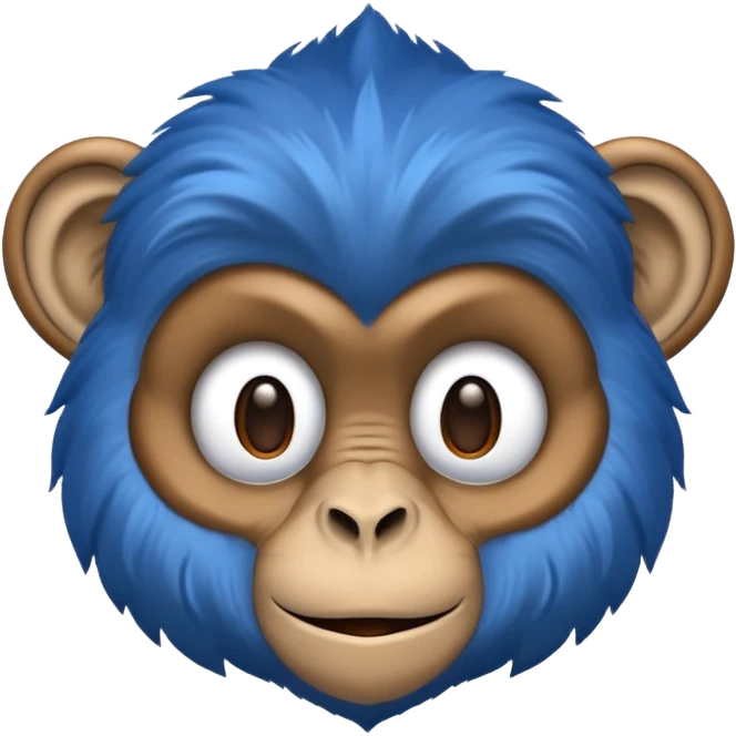 blue monkey face emoji