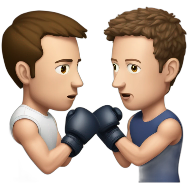 Elon Musk vs mark Zuckerberg boxing emoji