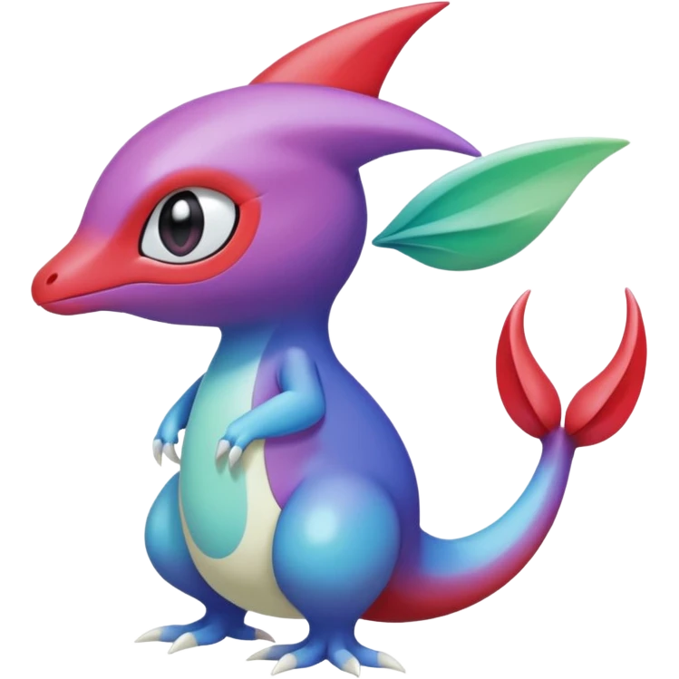 Purple-red-blue-white-gradients Meloetta-Larvitar-Axew-Grovyle-Pokémon-Fakémon-creature emoji