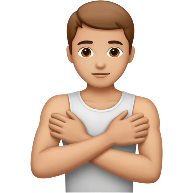 Arms across neck  emoji