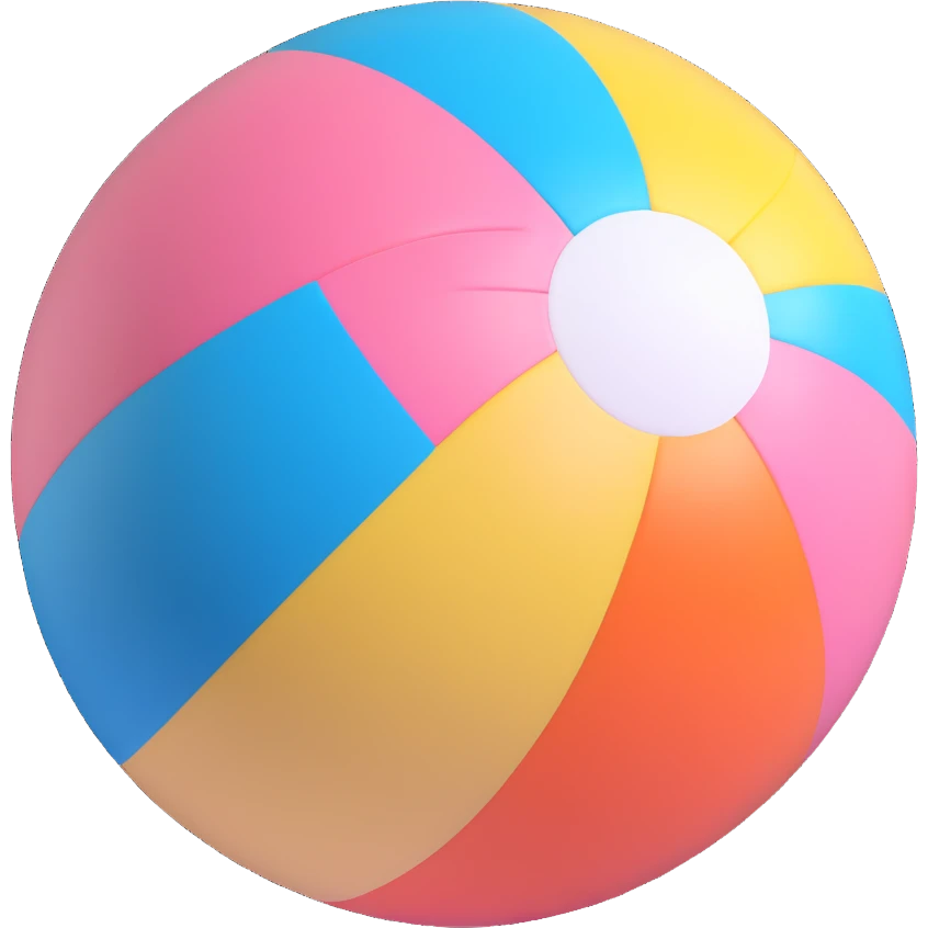 beach ball with pastel colors emoji