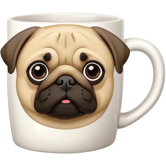 Mug in a pug mug emoji