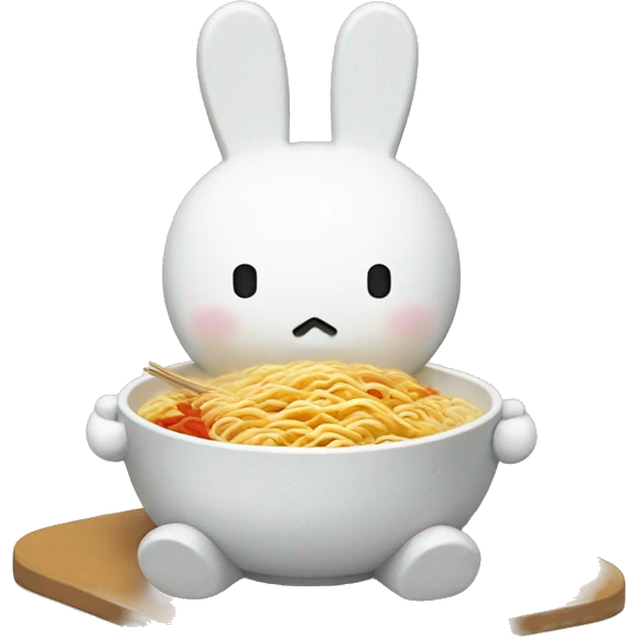 miffy eating ramen emoji