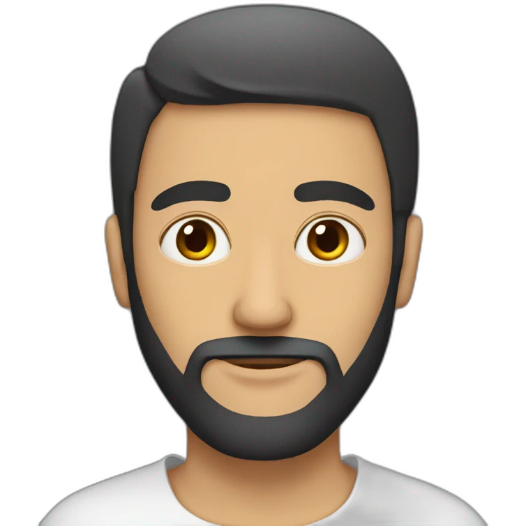 An Arabic and beardy man with no eyes  emoji