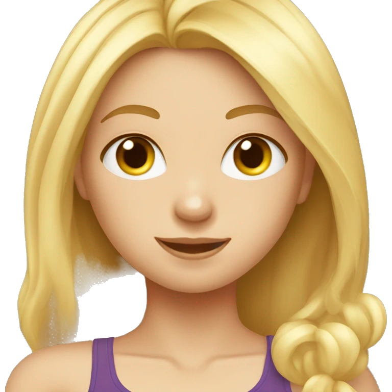 fair haired Pilates girl emoji