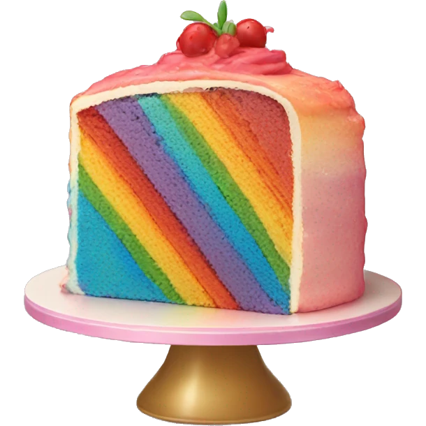 Rainbow cake emoji
