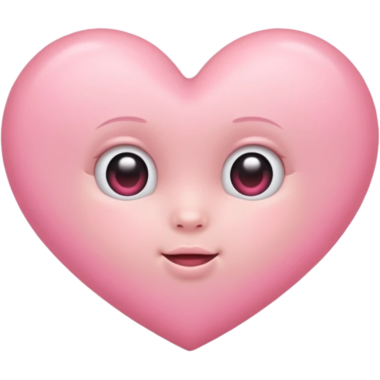Light baby pink heart with no face emoji