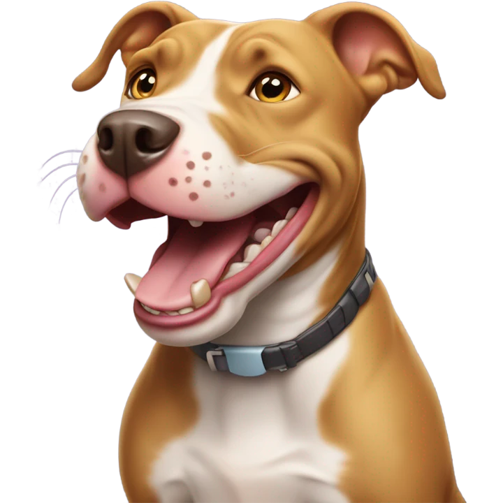 Laughing pitbull  emoji