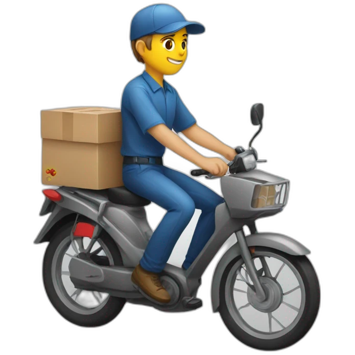 courier, yandex courier, delivery emoji
