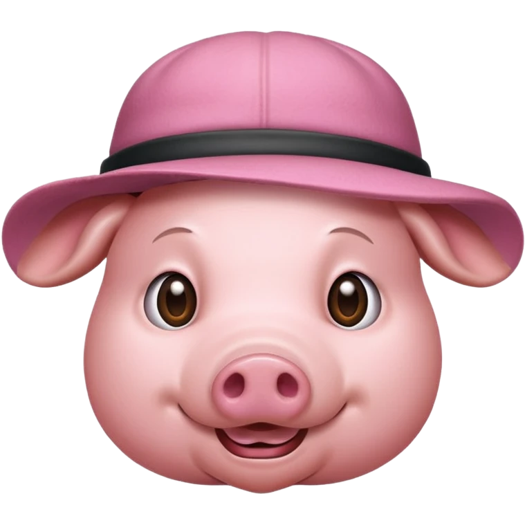 pig wear hat emoji