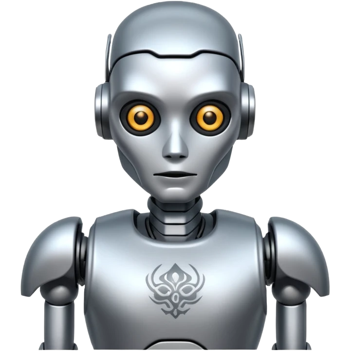 robot with tattoo emoji