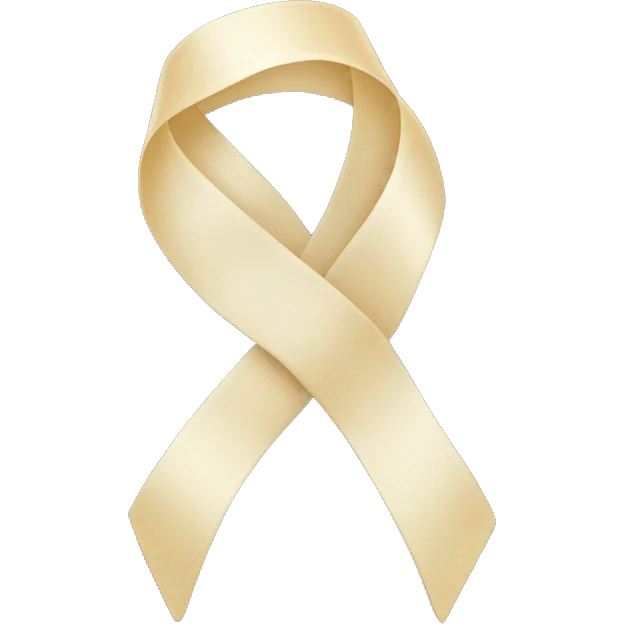 Vanilla colored ribbon emoji