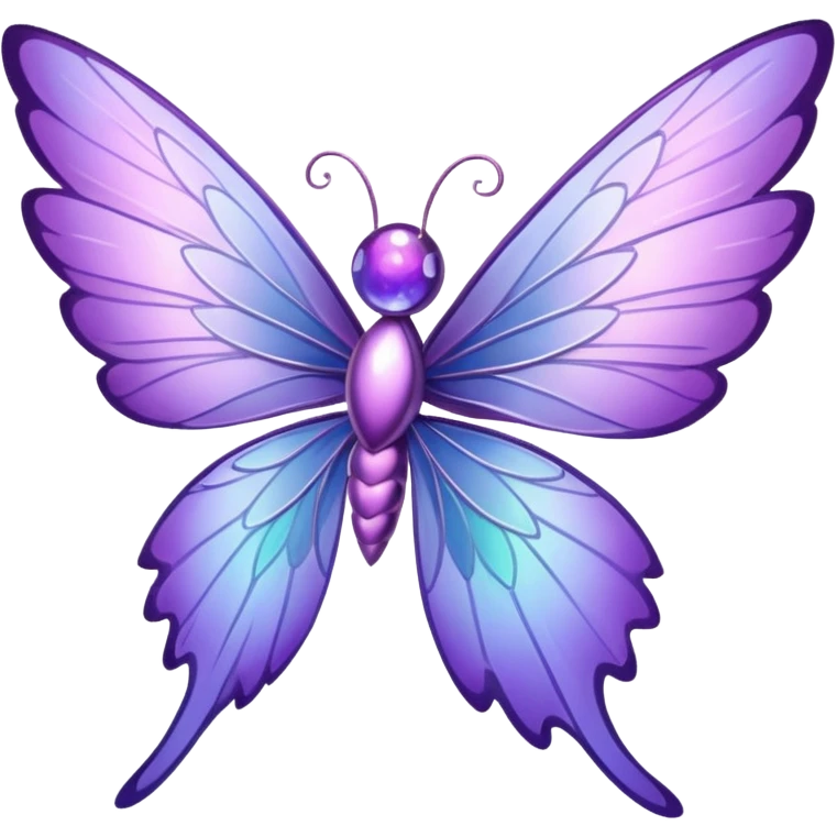 Lilac wings of a fairy emoji