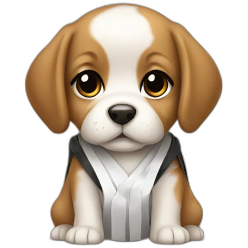 cute puppy in legal gowns emoji