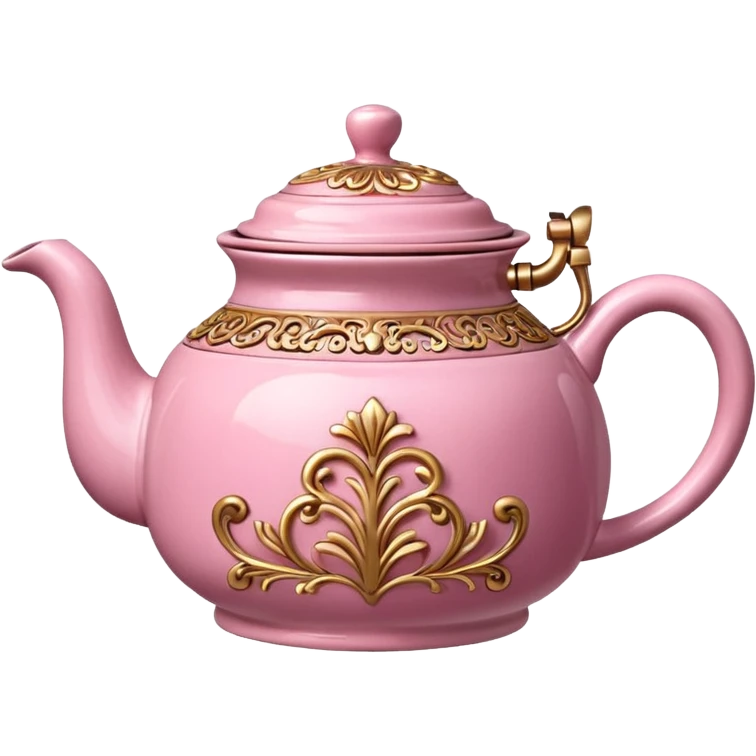 Pink steaming tea pot emoji